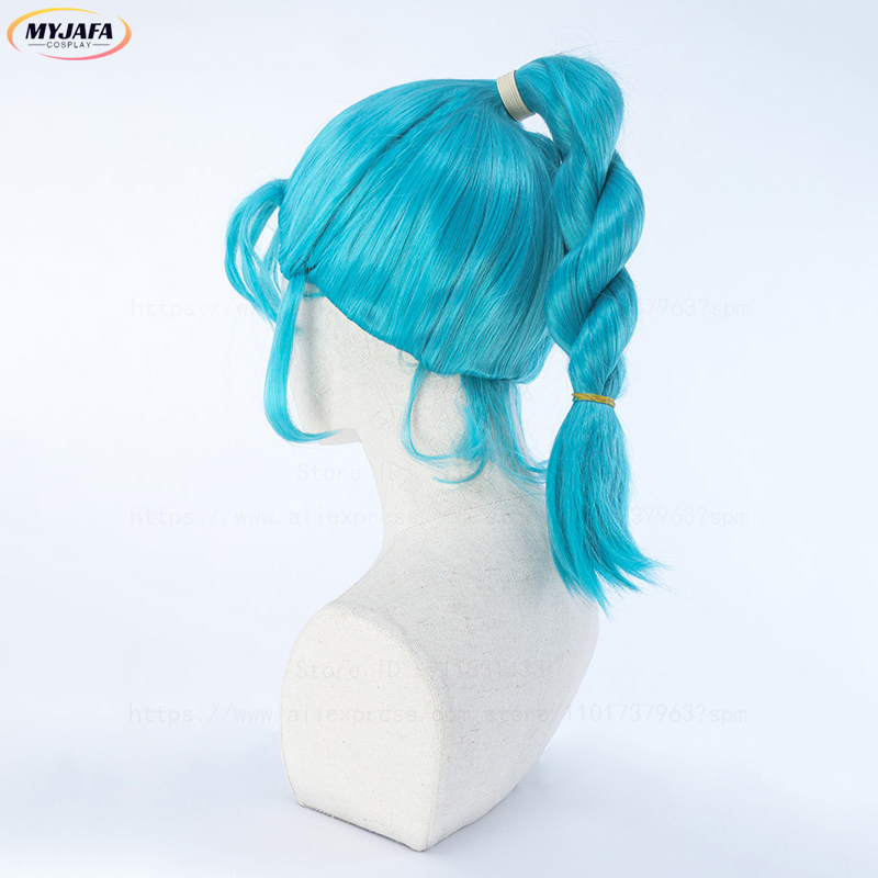 Anime Cosplay Blue Hair - Bulma Cosplay Wig Buruma Wig Blue