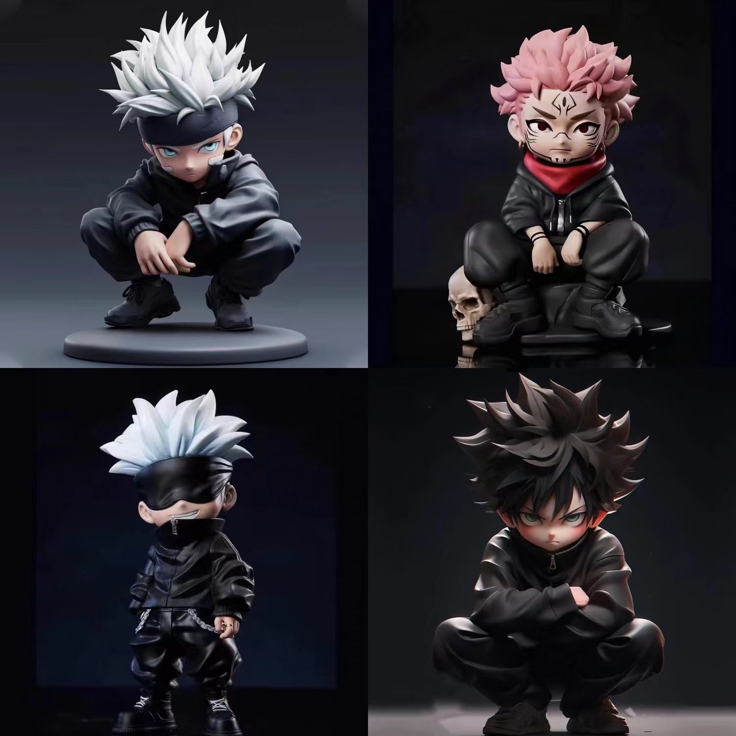 Anime Cosplay Gojo - Jujutsu Kaisen figure - crouching Satoru