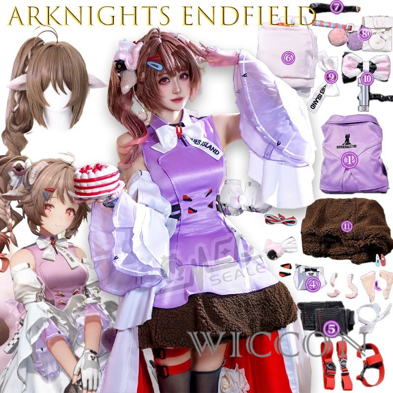 Halloween Adults Arknights End - Anime Cosplay Blue Hair review and price