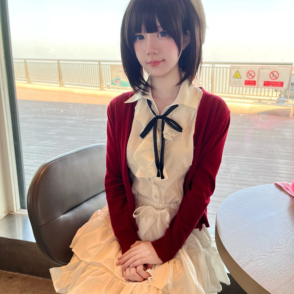 Girl Red Coat Shirt Skirt Set  - Anime Cosplay Girlfriend review and price